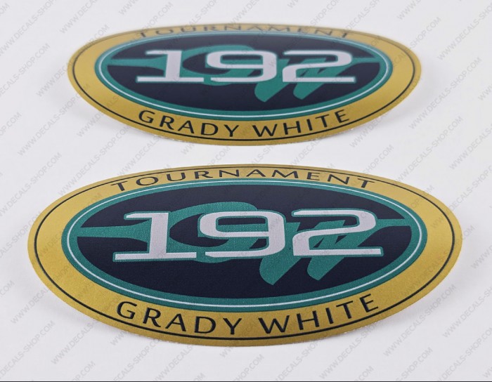 Grady White 192 Tournament Decals Set of 2 x 5"